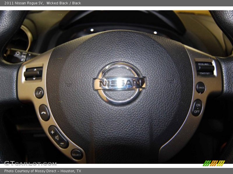 Wicked Black / Black 2011 Nissan Rogue SV