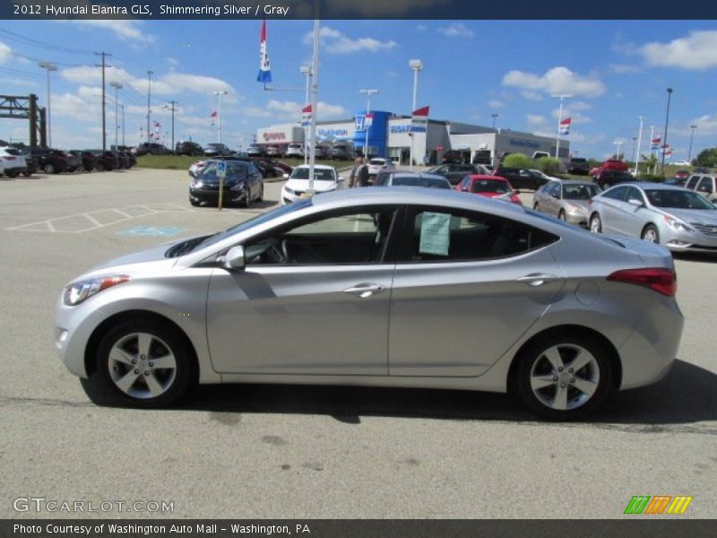Shimmering Silver / Gray 2012 Hyundai Elantra GLS