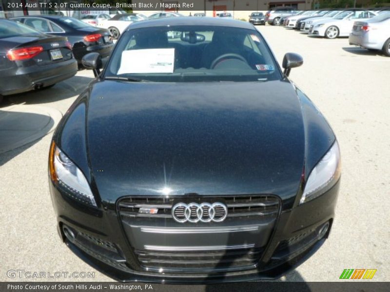 Brilliant Black / Magma Red 2014 Audi TT S 2.0T quattro Coupe