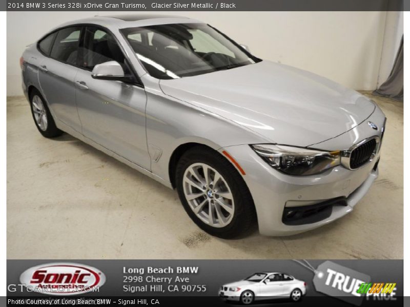 Glacier Silver Metallic / Black 2014 BMW 3 Series 328i xDrive Gran Turismo