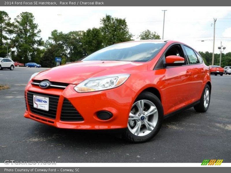 Race Red / Charcoal Black 2014 Ford Focus SE Hatchback