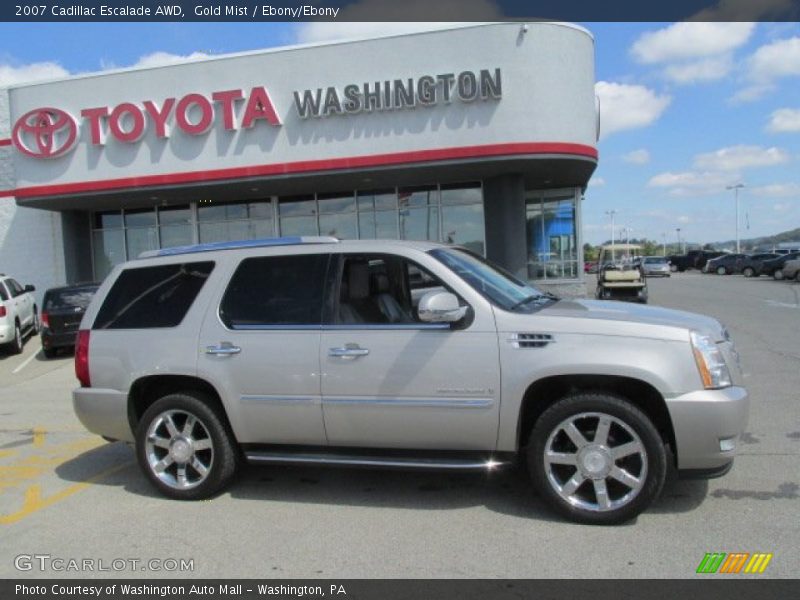 Gold Mist / Ebony/Ebony 2007 Cadillac Escalade AWD