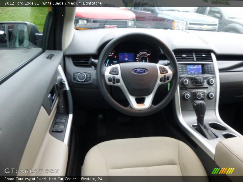 White Suede / Medium Light Stone 2012 Ford Edge SE