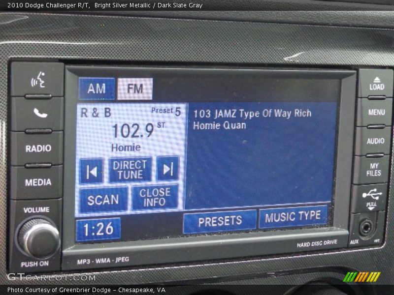 Bright Silver Metallic / Dark Slate Gray 2010 Dodge Challenger R/T