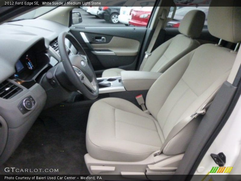 White Suede / Medium Light Stone 2012 Ford Edge SE