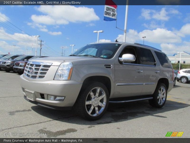 Gold Mist / Ebony/Ebony 2007 Cadillac Escalade AWD
