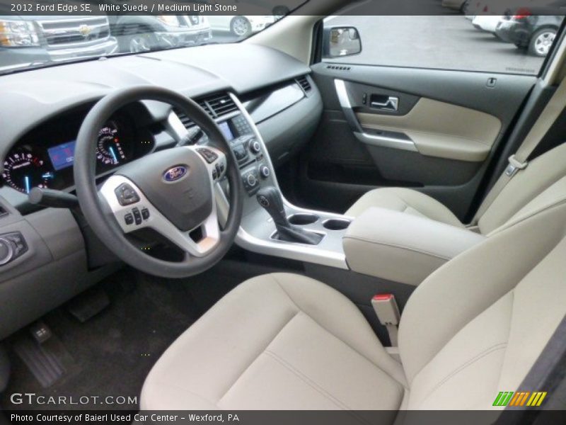 White Suede / Medium Light Stone 2012 Ford Edge SE