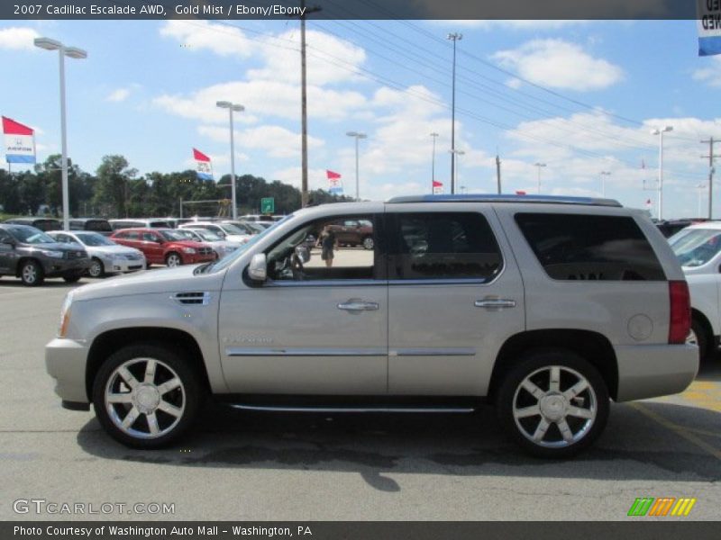 Gold Mist / Ebony/Ebony 2007 Cadillac Escalade AWD
