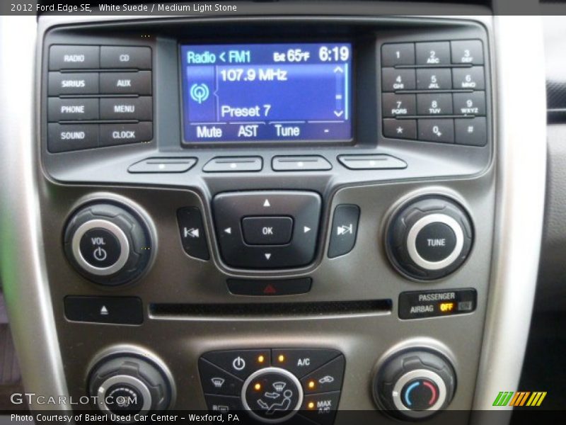 White Suede / Medium Light Stone 2012 Ford Edge SE