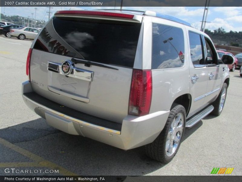 Gold Mist / Ebony/Ebony 2007 Cadillac Escalade AWD