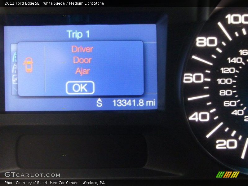 White Suede / Medium Light Stone 2012 Ford Edge SE