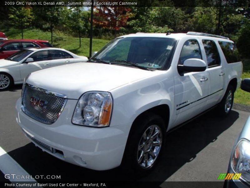 Summit White / Cocoa/Light Cashmere 2009 GMC Yukon XL Denali AWD