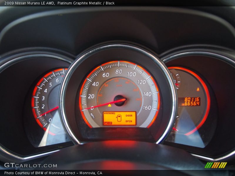 Platinum Graphite Metallic / Black 2009 Nissan Murano LE AWD