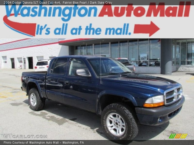 Patriot Blue Pearl / Dark Slate Gray 2004 Dodge Dakota SLT Quad Cab 4x4