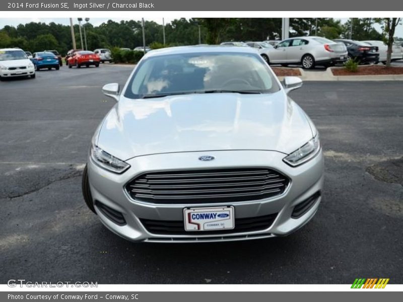 Ingot Silver / Charcoal Black 2014 Ford Fusion SE