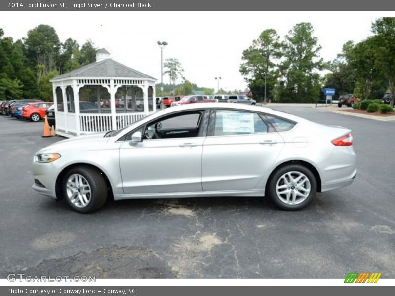 Ingot Silver / Charcoal Black 2014 Ford Fusion SE