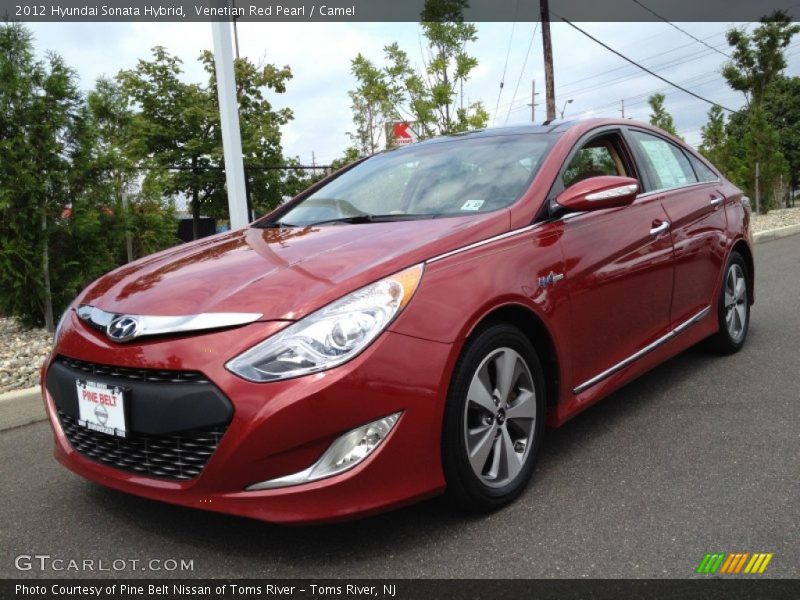 Venetian Red Pearl / Camel 2012 Hyundai Sonata Hybrid