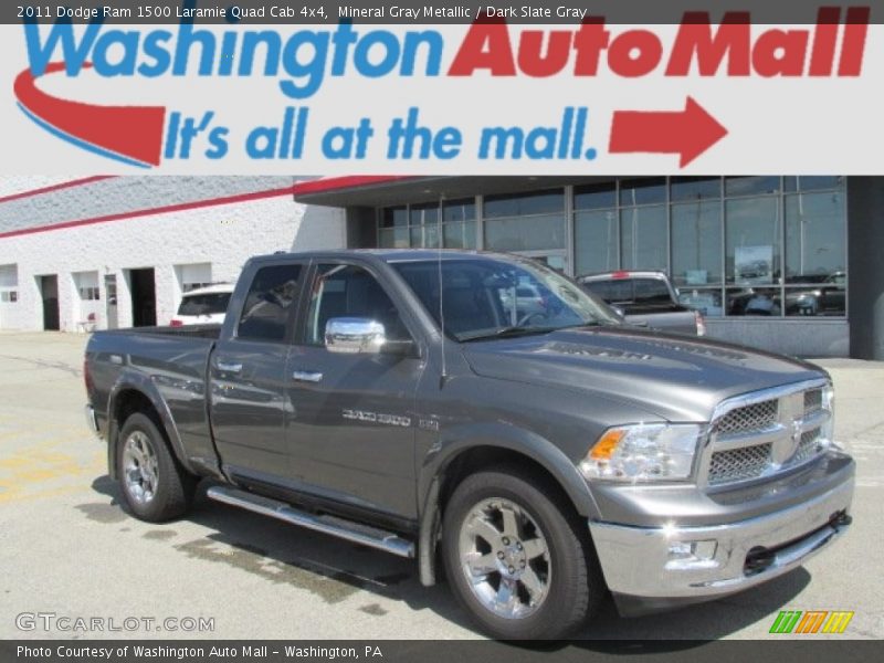Mineral Gray Metallic / Dark Slate Gray 2011 Dodge Ram 1500 Laramie Quad Cab 4x4