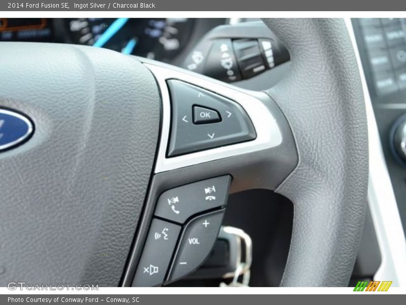 Ingot Silver / Charcoal Black 2014 Ford Fusion SE