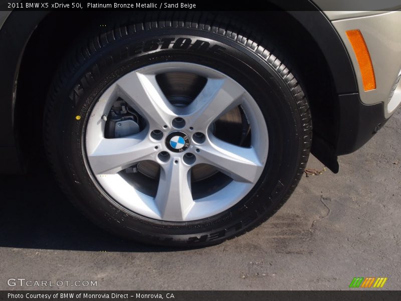 Platinum Bronze Metallic / Sand Beige 2011 BMW X5 xDrive 50i