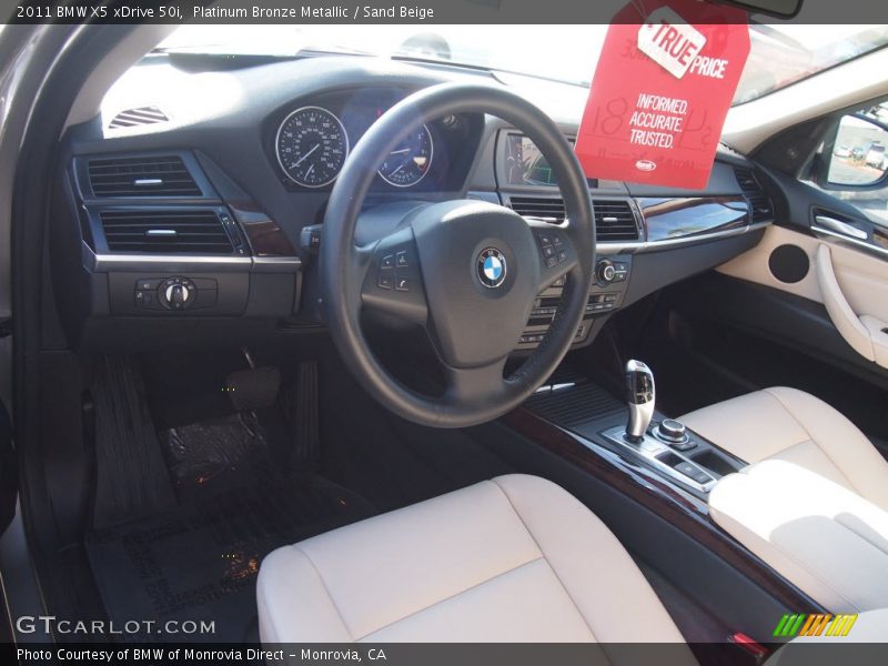 Platinum Bronze Metallic / Sand Beige 2011 BMW X5 xDrive 50i