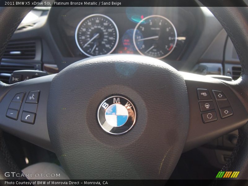 Platinum Bronze Metallic / Sand Beige 2011 BMW X5 xDrive 50i