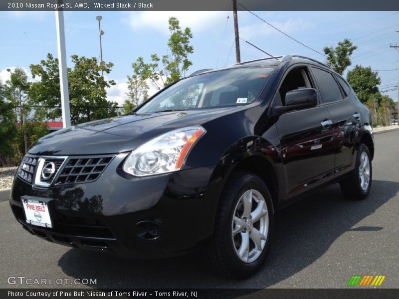 Wicked Black / Black 2010 Nissan Rogue SL AWD