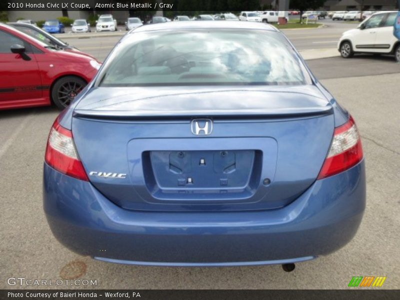 Atomic Blue Metallic / Gray 2010 Honda Civic LX Coupe
