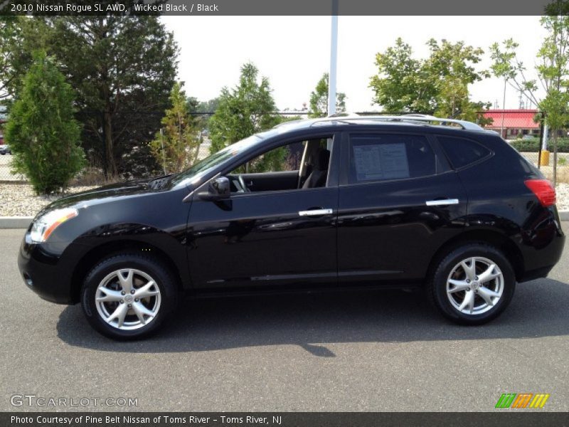 Wicked Black / Black 2010 Nissan Rogue SL AWD