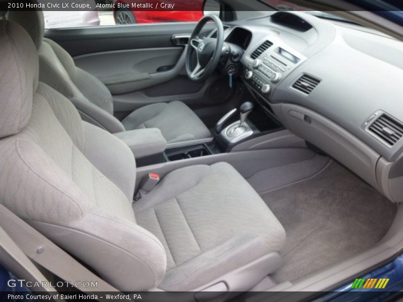 Atomic Blue Metallic / Gray 2010 Honda Civic LX Coupe