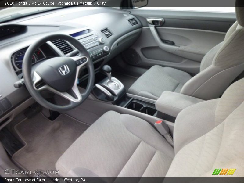 Atomic Blue Metallic / Gray 2010 Honda Civic LX Coupe