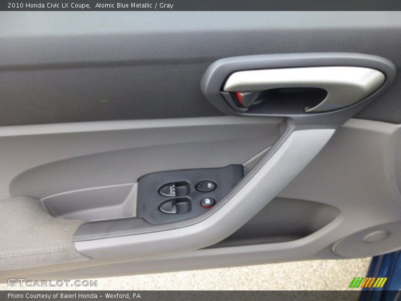 Atomic Blue Metallic / Gray 2010 Honda Civic LX Coupe