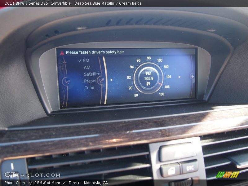 Deep Sea Blue Metallic / Cream Beige 2011 BMW 3 Series 335i Convertible
