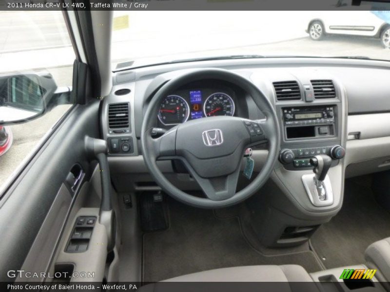 Taffeta White / Gray 2011 Honda CR-V LX 4WD