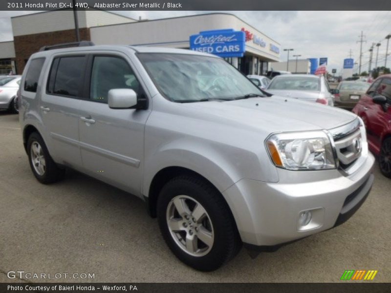 Alabaster Silver Metallic / Black 2011 Honda Pilot EX-L 4WD