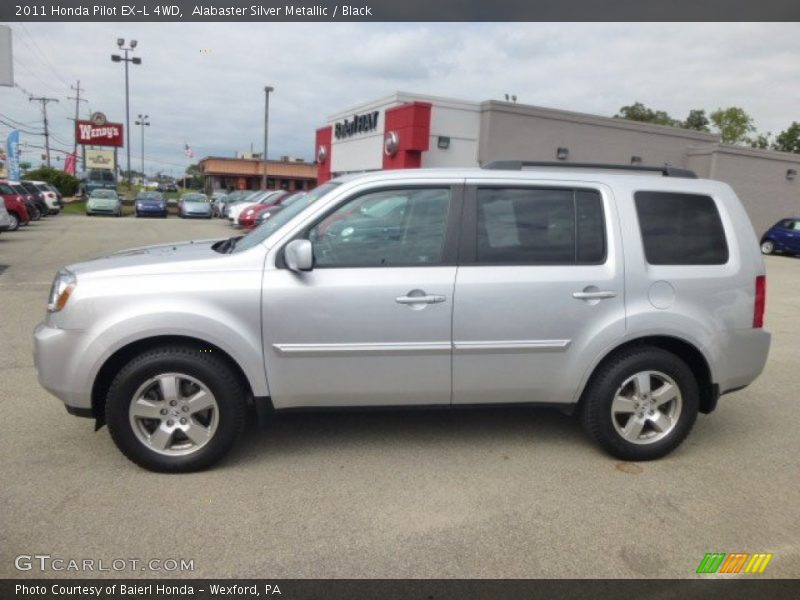 Alabaster Silver Metallic / Black 2011 Honda Pilot EX-L 4WD