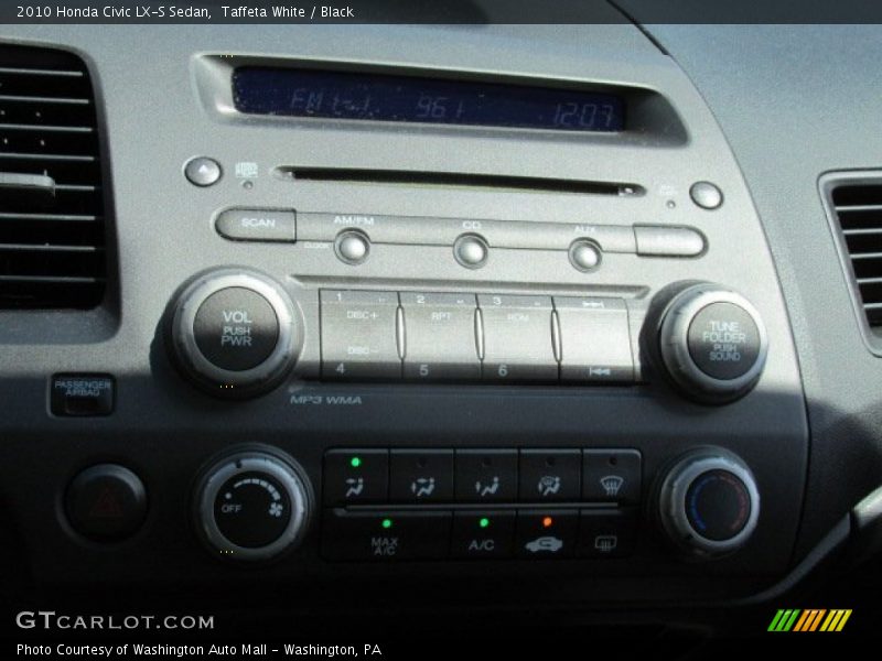 Taffeta White / Black 2010 Honda Civic LX-S Sedan