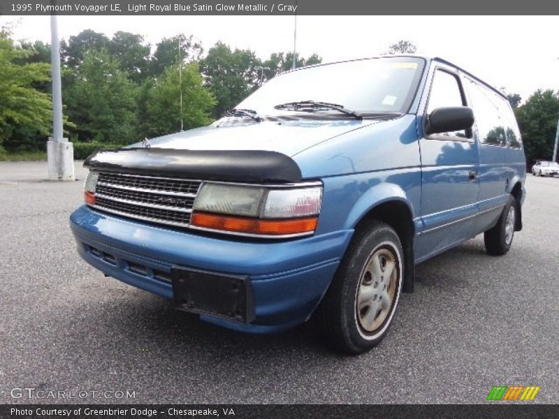 Light Royal Blue Satin Glow Metallic / Gray 1995 Plymouth Voyager LE