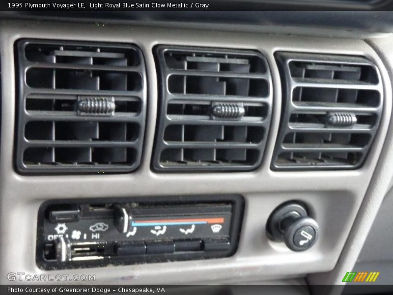 Light Royal Blue Satin Glow Metallic / Gray 1995 Plymouth Voyager LE