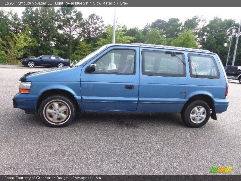 Light Royal Blue Satin Glow Metallic / Gray 1995 Plymouth Voyager LE