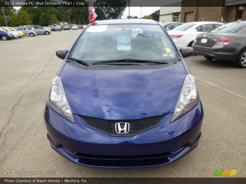 Blue Sensation Pearl / Gray 2010 Honda Fit