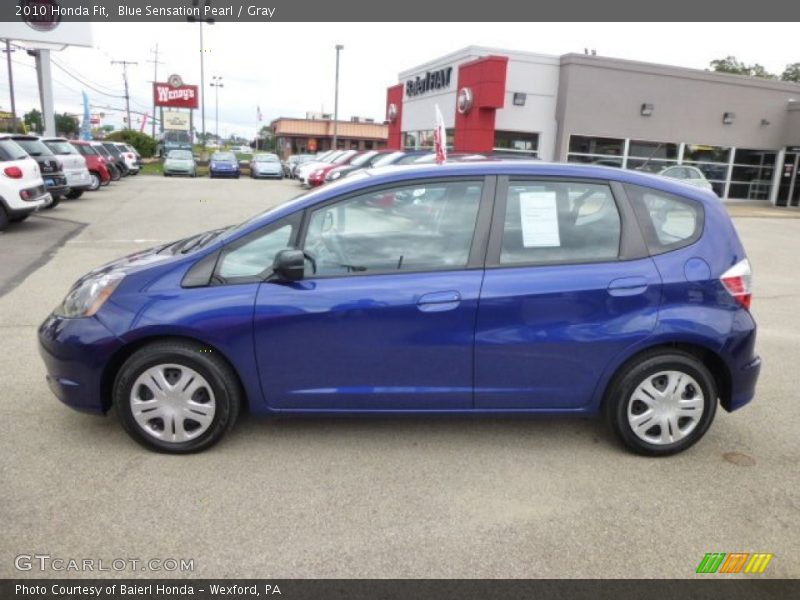 Blue Sensation Pearl / Gray 2010 Honda Fit