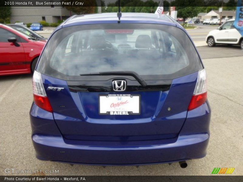 Blue Sensation Pearl / Gray 2010 Honda Fit
