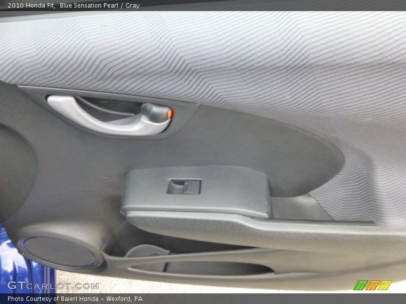 Blue Sensation Pearl / Gray 2010 Honda Fit