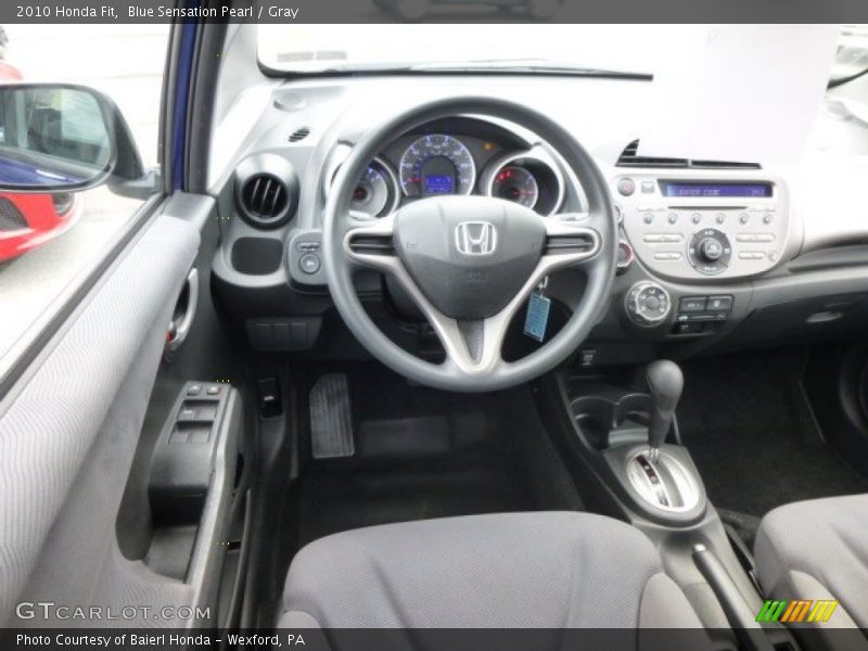 Blue Sensation Pearl / Gray 2010 Honda Fit