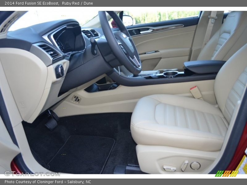 Ruby Red / Dune 2014 Ford Fusion SE EcoBoost