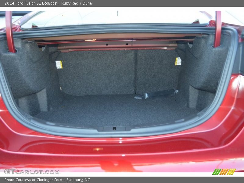 Ruby Red / Dune 2014 Ford Fusion SE EcoBoost