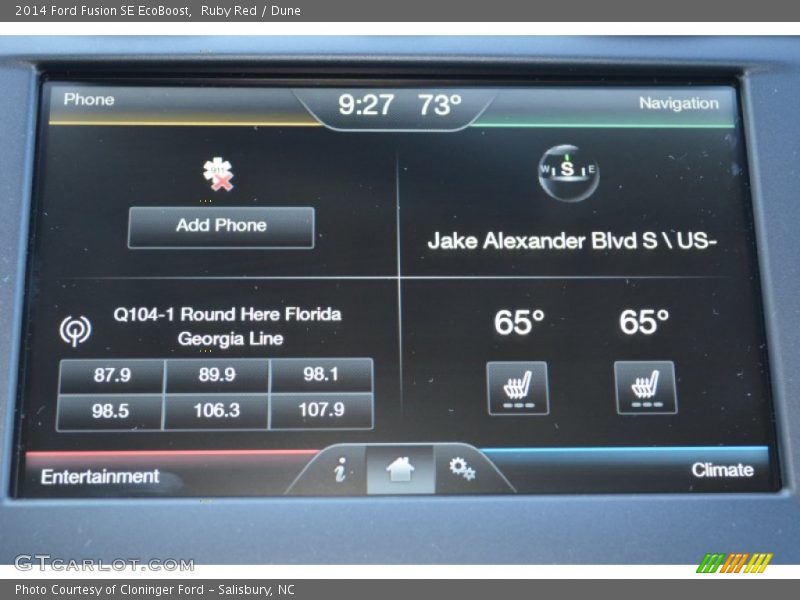 Ruby Red / Dune 2014 Ford Fusion SE EcoBoost