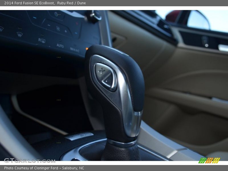 Ruby Red / Dune 2014 Ford Fusion SE EcoBoost