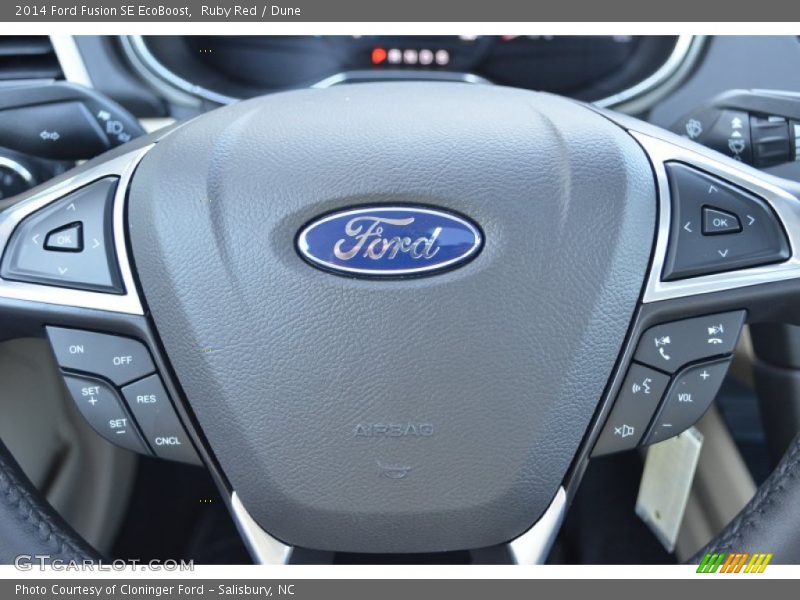 Ruby Red / Dune 2014 Ford Fusion SE EcoBoost